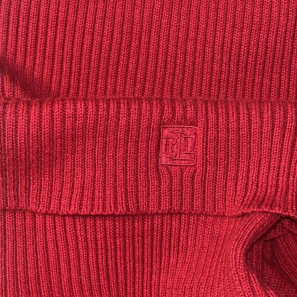 Lauren Ralph Lauren womens Sz 3X Red Ribbed Turtleneck - Picture 7 of 10